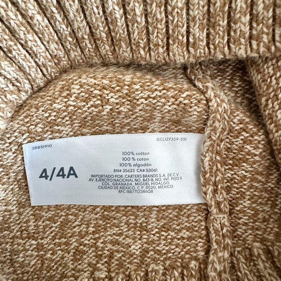 Carter's Toddler Boys Mock Neck Long Sleeve Pullover Sweater - Picture 6 of 6